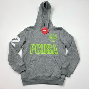 NEW! Boy’s/Kid’s Puma FC USA Soccer Team Hooded Sweatshirt Size Large W/Tags